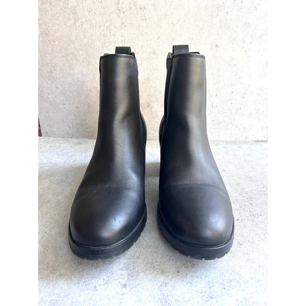 Nisolo Ana Go-To Heeled Black Chelsea Boot Womens 8.5 Leather Lug Sole Ethical - Picture 4 of 7